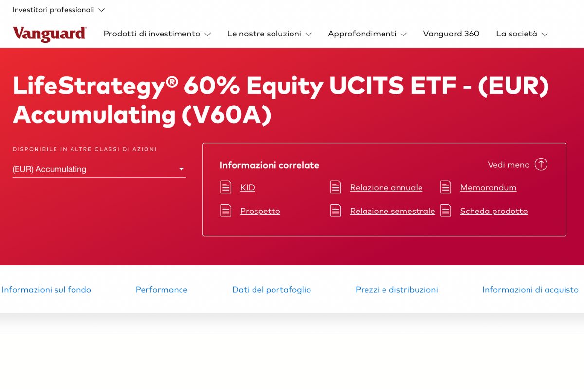 Vanguard Lifestrategy 60: Opinioni e Recensioni - IE00BMVB5P51
