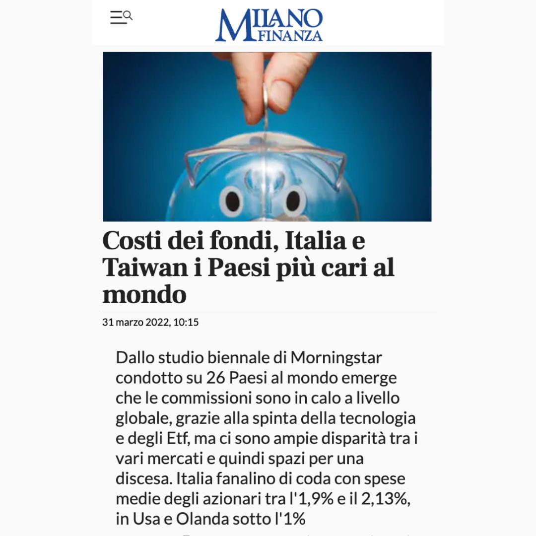 Studio Morningstar - Fondi italiani più cari al mondo